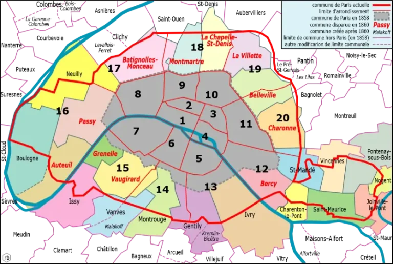 La liste complète de tous les quartiers du 13ème arrondissement de Paris